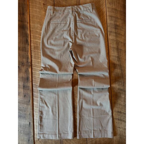 GAP Women’s Plaid Dress Pants Size 2 | Flared Chic Checked Trousers Brown Taupe - Picture 11 of 11